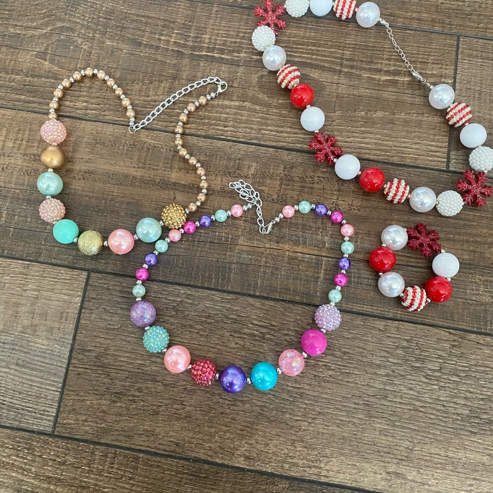 Colorful Beaded Necklaces Set